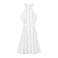 thumbnail image 6 of Women’s Halter Neck A-Line Midi Dress Sleeveless Tie Waist Casual Summer Vacation Dress, 6 of 7