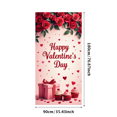 thumbnail image 3 of Valentine's Day Party Decoration Backdrop with Red Roses and Gift Box Background Hearts Banner Holiday Event Background Photo Props Romance, 3 of 4