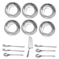 thumbnail image 5 of Raindrops Silverware Set for Party Use Stainless Steel Reusable Utensils Comfortable Grip Silver 16 Pieces, 5 of 8