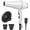 White, variant on NEXPURE Salon Hair Dryer, 1875W Ionic Blow Dryer with Diffuser and Concentrator, Fast Drying Low Noise, 3 Heat & 2 Speed Settings, White