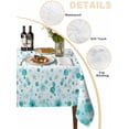 thumbnail image 2 of Turquoise Polka Dot Table Cloth, Modern Art Abstract Watercolor Dot Waterproof Tablecloth for Rectangle Tables, Reusable Washable Fabric Table Cover for Restaurant Kitchen Dining Tables 60"x120", 2 of 6