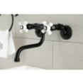 thumbnail image 2 of Kingston Brass KS616MB Wall Mount Bathroom Faucet, Matte Black, 2 of 5