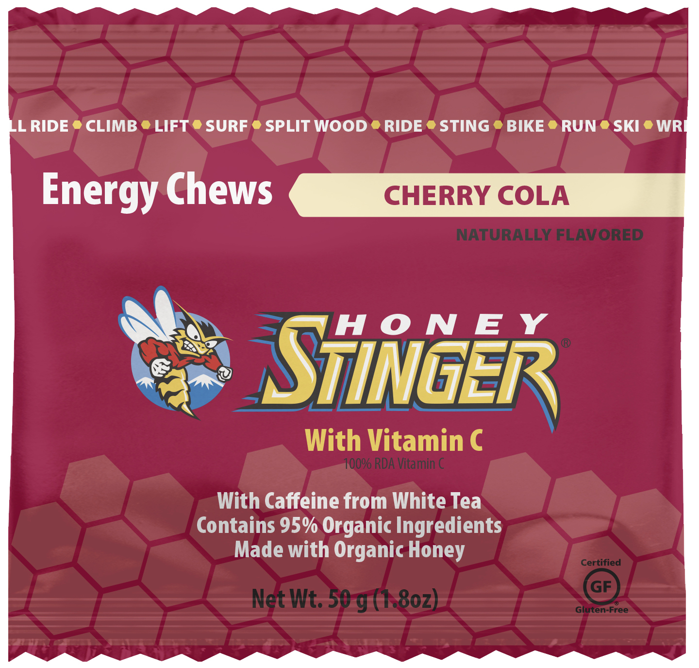 Honey Stinger Organic Energy Cherry Cola Chews, 1.8 Oz, 12 Ct Walmart