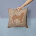 thumbnail image 2 of Carolines Treasures BB1074-BL-BN-PW1414 Curly Coated Retriever Burlap and Brown   Canvas Fabric Decorative Pillow, 2 of 4
