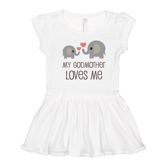 Inktastic My Godmother Loves Me Girls Toddler Dress