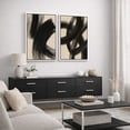 thumbnail image 3 of Framed Canvas Print Abstract Neutral Wall Art Set of 2 Modern Decorative for Living Room Bedroom - 24"x36"x2 WHITE, 3 of 8