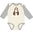 thumbnail image 3 of Inktastic Basset Hound with Floppy Ears Boys or Girls Long Sleeve Baby Bodysuit, 3 of 5