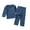 Blue, variant on REDARER Boys' Ribbed Waffle Knit Pajama Set, Soft Long Sleeve Loungewear for Toddler & Kids,2-3 Years