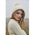 thumbnail image 7 of SAOL 100% Merino Wool Women's Knit Pom Pom Hat Cap Made in Ireland, 7 of 7