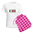 thumbnail image 5 of CafePress - Irish Costa Rican Flags Women's Light Pajamas - Women's Short Sleeve Print T-Shirt and Pants Light Cotton Pajama Set, 5 of 7