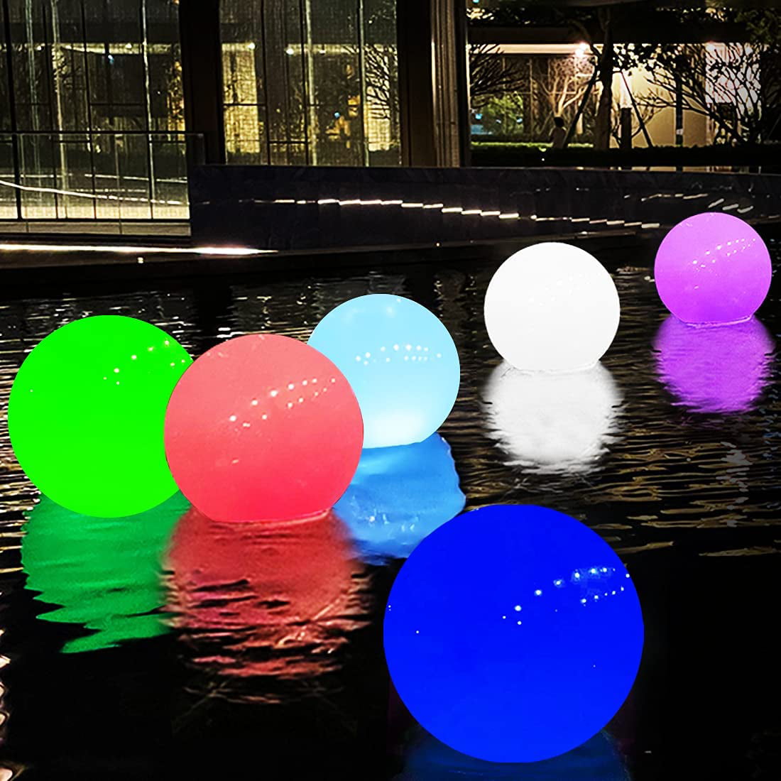 Floating Pool Light Ball Hot Tub Inside and Outside of The House Decor 1PCS RGB Color Changing LED Bathtub Night Light IP68 Waterproof Party Orb Light for Kids Gift Wedding 