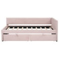thumbnail image 6 of Euroco Upholstered Twin Size Daybed with 2 Drawers for Living Room, 250lb Load Weight Pink, 6 of 12