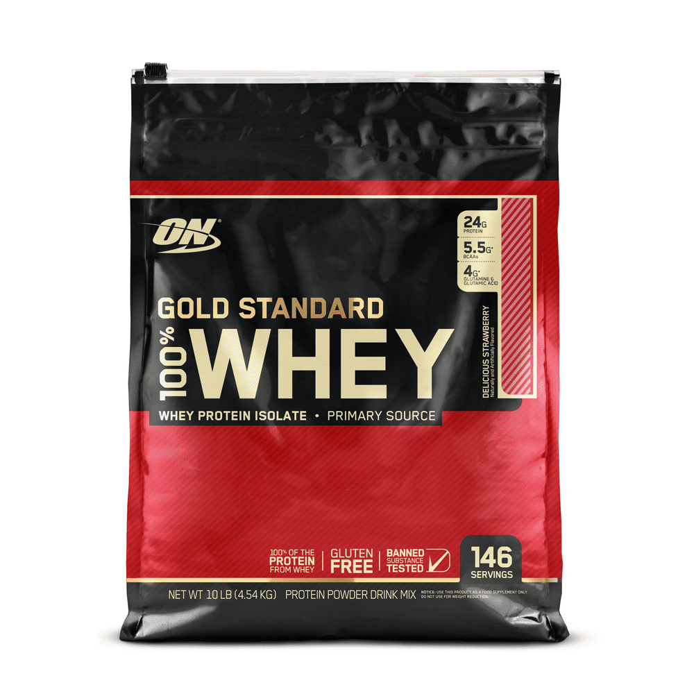 Optimum Nutrition Gold Standard 100 Whey Protein Powder, Strawberry