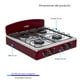 thumbnail image 5 of Estufa Parrilla de Gas de Mesa 4 quemadores Garell Tinta de Acero Inoxidable PM4Q-IT, 5 of 7
