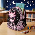 thumbnail image 3 of Jeiento Axolotl 17 Inch Teen Girls Backpack Set 4-Piece Lunch Bag Pencil Case Water Bottle Holder Pink Cherry Blossom Lightweight Large Capacity School Bookbag for Kids Students Back to School, 3 of 7