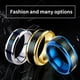 thumbnail image 5 of Guardurnaity Anillo de temperatura impermeable Anillos de humor de emoción de acero Pareja inteligente Ropa, zapatos y accesorios Miscelánea Oro 9 #, 5 of 5