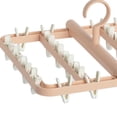 thumbnail image 5 of Drying Rack Foldable Matrix Hanging Point 24 Clips Household Drying Rack for Socks Underwear Panties Pink, 5 of 5