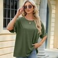 thumbnail image 2 of Zoeecloth Women's Cotton Tshirt Short Sleeve T-Shirts Summer Cotton Cute Tops for Teen Girls Adjustable Casual Round Neck Sundresses Slim-Fit Dress S-XXL, 2 of 7
