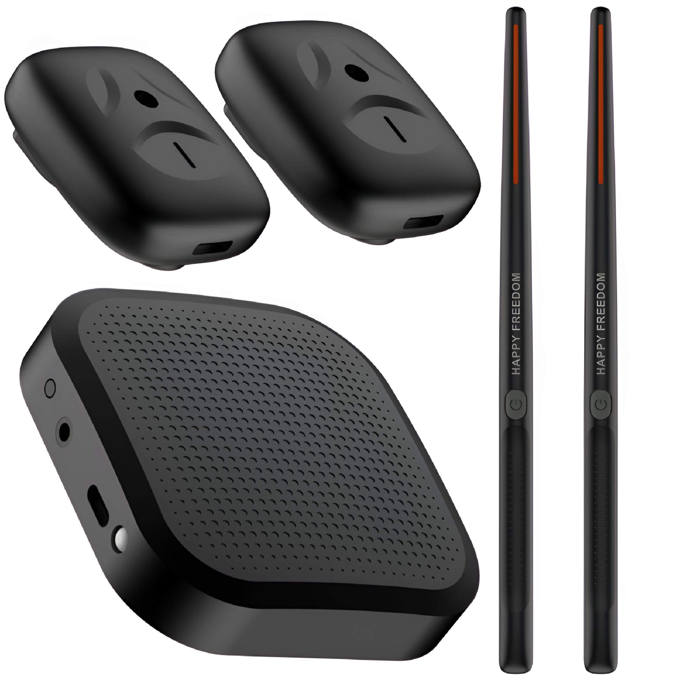 GJX Electric Air Drumsticks Portable Electronic Virtual Air Drum Drumsticks Pedals Professional Smart Electronic Drum Set for Beginners Children Adults