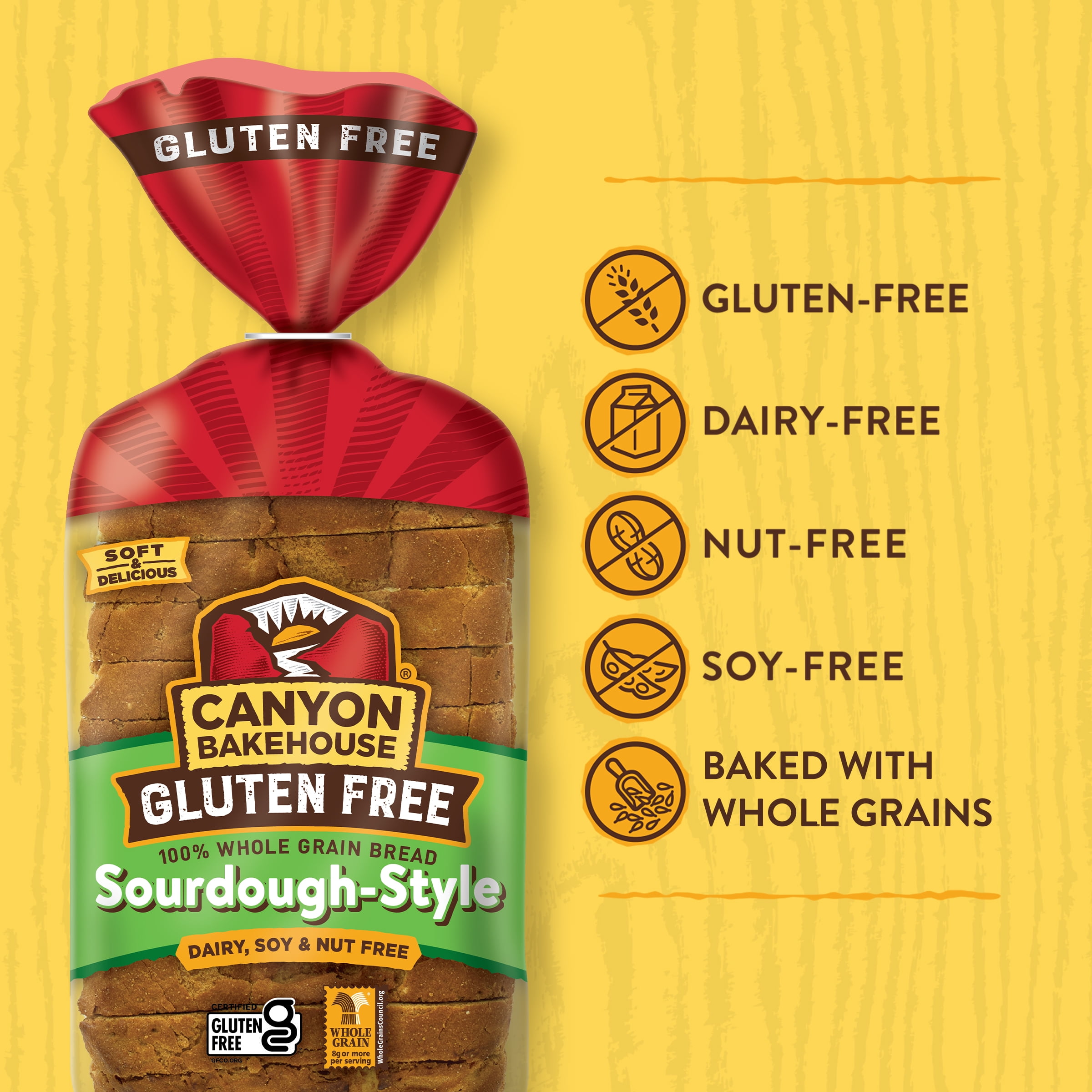 Canyon Bakehouse Bread Gluten Free Sourdough-Style Loaf, 18 oz
