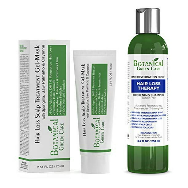 Hair Loss Therapy Shampoo & Scalp Treatment Mask Value Set (2 items) - Saw Palmetto Hair Growth For Hair Thinning Prevention Alopecia DHT Blocking. Doctor Developed Hair Loss Therapy Shampoo & Scalp Treatment Mask Value Set (2 items) - Saw Palmetto Hair Growth For Hair Thinning Prevention Alopecia DHT Blocking. Doctor Developed