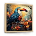 thumbnail image 2 of Designart "Tropical Toucans in Blue and Yellow II" Animals Framed Wall Art - Traditional Blue Toucan Bedroom Framed Canvas Wall Art, 2 of 6