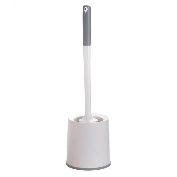 Meitianfacai Toilet Brush with Bristles Bathroom Cleaning Bowl Brush Kit Modern and Compact Toilet Cleaner Brush Long Handle Bristles for Bathroom(White)