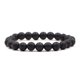 thumbnail image 1 of Xiao Hua Pulsera de cuentas hecha a mano, ideal para hombres y mujeres, con cuentas de cristal natural de 8 mm (piedra volcánica negra)., 1 of 4