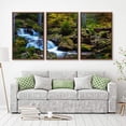 thumbnail image 2 of IDEA4WALL 3 Piece Framed Canvas Wall Art for Living Room, Bedroom Waterfall in Deep Forest of Croatia Canvas Prints for Modern Home Decoration Ready to Hang, 2 of 4