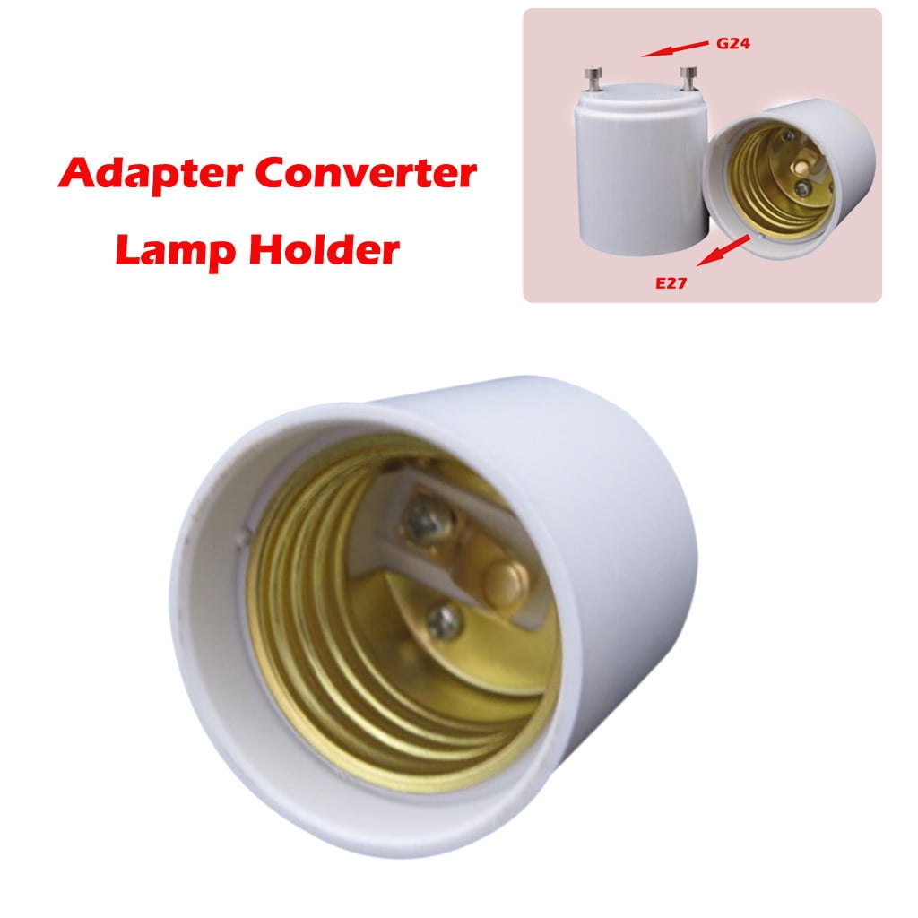 GU 24 To E 27 Adapter Converter Lamp Holder Base Socket For LED Light Bulbs USA 