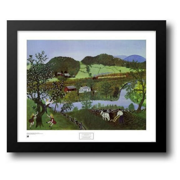 Hoosick River, Summer, 1952 33x28 Framed Art Print by Robertson Moses (Grandma Moses), Anna Mary