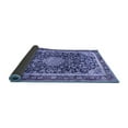 thumbnail image 2 of Ahgly Company Indoor Square Medallion Blue Traditional Area Rugs, 5' Square, 2 of 4