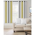 thumbnail image 3 of Yellow Grey Stripe Blackout Curtains for Bedroom, Modern Farmhouse Vertical Striped Room Darkening Window Drapes for Living Room, Thermal Insulated Grommet Curtains, 42x84 inch, 2 Panels, 3 of 9