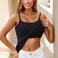 thumbnail image 2 of Harpily Multi Size Tank Top for Women Stretch Cotton Spandex Adjustable Thin Strap with Built in Bra for Daily Outings, 2 of 5