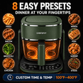 thumbnail image 3 of CHEFSPOT 3-in-1 Glass Air Fryer, Indoor Grill and Hot Pot Cooker, 4.8 Qt, 1300W, 8 Presets, 3 of 9