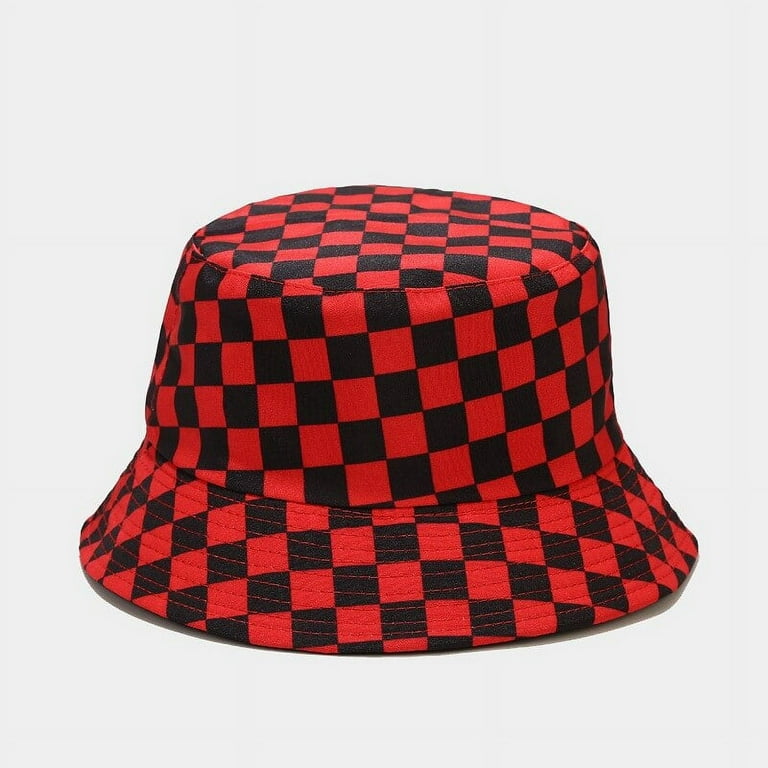 COCOpeaunt Fashion Houndstooth Plaid Bucket Hats for Women Men