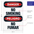 thumbnail image 3 of No Smoking Bilingual Sign, OSHA Danger Sign, (SI-3970) 24x36 Corrugated Plastic, 3 of 7