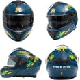 thumbnail image 5 of Casco para Motocicleta Bluelander de Doble Visera con Certificación ECE, Azul, Talla M, 5 of 5