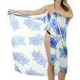 thumbnail image 4 of HAPPY BAY Women's Beachwear Summer Bikini Wraps Beach Wrap Sarong Coverups Swimwear Swim Cover up Skirt Bathing suit Swimsuit Pareo for Women One Size Frost, Floral, 4 of 4