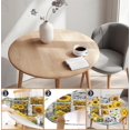 thumbnail image 3 of Housse de Table Ronde pour Tables Rondes 36 Pouces-70 Pouces, Nappe Ajustée avec Élastique pour Fête Intérieure Extérieure Vacances, 60 Pouces, Tournesol, 3 of 7