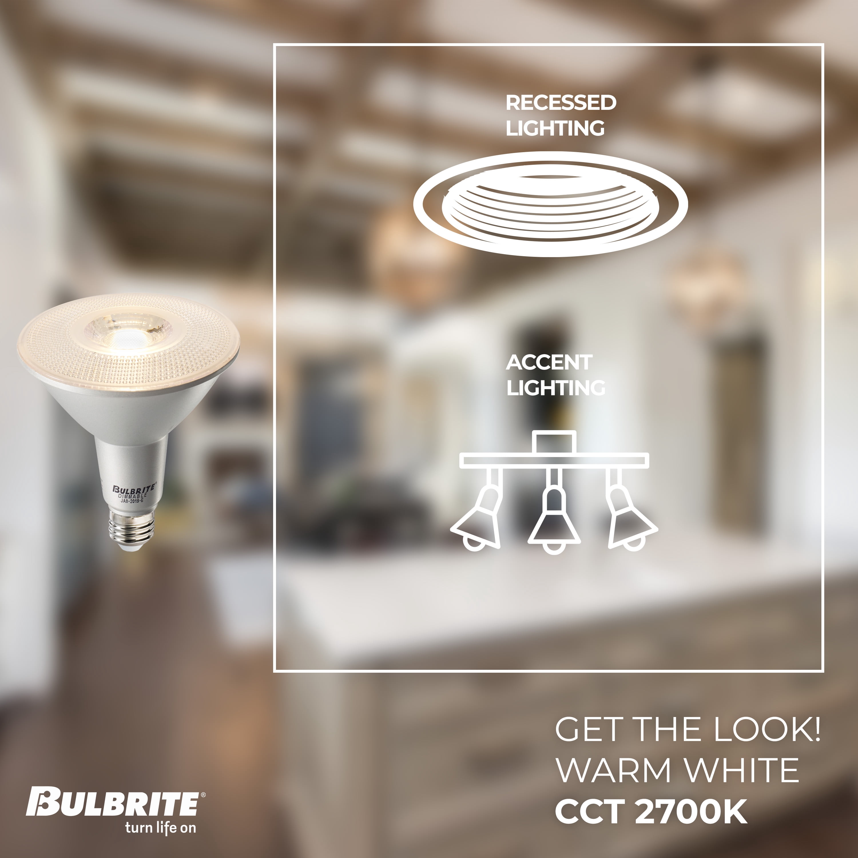 Bulbrite Pack of (6) 10 Watt Dimmable Flood PAR30LN Medium (E26) LED Bulb - 800 Lumens, 2700K, and 90 CRI