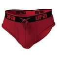 thumbnail image 3 of UFM Mens Underwear, Polyester-Spandex Mens Briefs, Regular and Adjustable Support Pouch Men Underwear, 52-54 waist, Red, 3 of 5