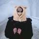 thumbnail image 3 of KAKOWELY Gorro de peluche, gorro cálido, divertido gorro de oso de peluche, gorro de invierno con mascarilla para mujeres y niñas., 3 of 4