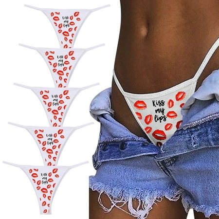 

Women Funny Printing Underwear Lingerie Thong Panties Ladies Out Underwear