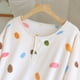 thumbnail image 4 of Pijama de manga larga para mujer, de invierno, grueso, liso, con botones, manga larga, cálido y terciopelo, para el hogar. Pijama de poliéster para mujer., 4 of 9