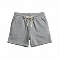 thumbnail image 4 of XIAONU Men's Heather Sweat Shorts Elastic Drawstring Waist Side Pockets Relaxed Fit Casual Bottoms, 4 of 4