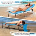 thumbnail image 4 of KING BIRD Chaise Lounge Chair W/Hole for Face & Arm, 400lbs Support 5-Positon Adjustable, XL - Blue, 4 of 9