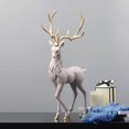 thumbnail image 4 of Décoration de Cerf Collection Maison Bureau Rennes Debout Assis Ornements de Vin Debout Rouge, 4 of 9