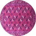 thumbnail image 1 of Ahgly Company Indoor Round Oriental Pink Industrial Area Rugs, 5' Round, 1 of 4