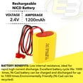 thumbnail image 4 of 5pc Exit Sign Battery Lithonia ELB2P401N Compatible with  ANIC1158, 4 of 5